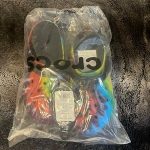 Crocs Classic Lined Multi Black Tie-Dye Clog - Men’s Size 5 / Women’s Size 7